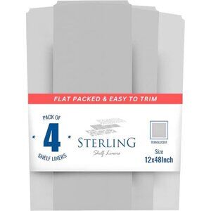 Wire Shelf Liner - 12" x 48" Flat Packed - Set of 4 - Clear - Wire Shelf Liners